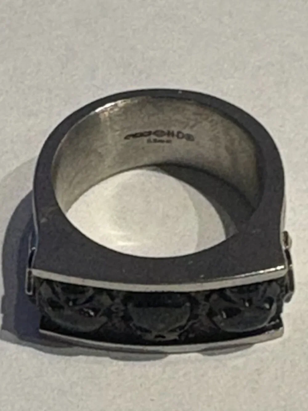 Harley-Davidson® Men's Multiple Willie G Skull B&S Signet Ring, Stainless Steel